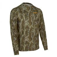 Muddy Base Layer Crew Long Sleeve Shirt Mossy Oak Bottomland Large - MUD-BL-CRW-MOB-L