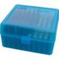 MTM Deluxe Ammo Box 100 Round Handle 22-250 to 458 Win Clr-B