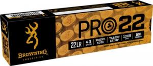 Winchester Pro-22, .22 LR, 40 Grain, Round Nose, 100/Box - B194122101