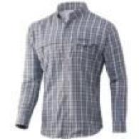 Nomad Stretch Lite Plaid LS Silver Blue Med