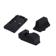 XS Sights Glock MOS Optic Mount Bundle for Glock RMR Non Tritium Black - GL-OM001-SM-3RMR