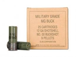Winchester Military Grade Load 12 ga. 2.75 in. 9 Pellet Buckshot 00 25 rd. - Q1544VP