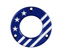 Axcel Driver Hubcap Blue w/Engraving Made In USA/Patriotic Theme - ADVR-HUB-BLUSA