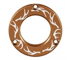 Axcel Driver Hubcap Coyote Tan w/Engraving Elk Antlers Pattern - ADVR-HUB-CTEAN