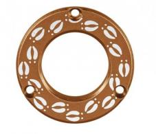 Axcel Driver Hubcap Coyote Tan w/Engraving Deer Tracks Pattern - ADVR-HUB-SGDAN