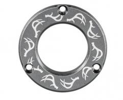 Axcel Driver Hubcap Stone Gray w/Engraving Deer Antlers Pattern - ADVR-HUB-SGDAN