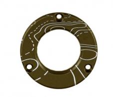 Axcel Driver Hubcap Tactical Blackhawk Green w/Engraving Topographical Map Pattern - ADVR-HUB-TBMAP