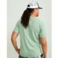 HUK LOGO TEE FOG GREEN Stainless Steel L