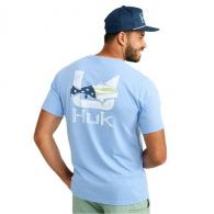 Huk Fish Flag Short Sleeve Shirt Marolina Blue 2XL - H1000542-420-XXL