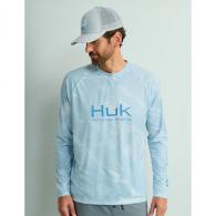 Huk Mossy Oak Pursuit Performance Long Sleeve Crew Shirt MO Stormwater Bonefish 2XL - H1200610-978-XXL