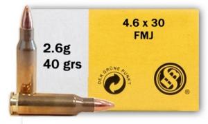 Sellier & Bellot Ammo, 4.6X30 HK, 40 Grain, Full Metal Jacket, 40 Rounds