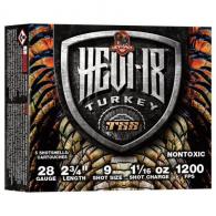 HEVI-Shot Hevi-18 Shotshells, 28 Gauge, 2-3/4" Chamber, 1-1/16oz, #9 Shot, 5 Rounds HEVI-Shot Hevi-18 Shotshells, 28 Gauge, 2-3/4" Chamber, 1-1/16oz, #9 Shot, 5 Rounds
