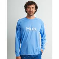 Huk Vented Pursuit Long Sleeve Shirt Marolina Blue Small - H1200524-420-S