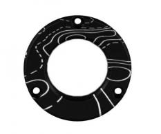 Axcel Driver Hubcap Black w/Engraving Topographical Map Pattern - ADVR-HUB-BKMAP