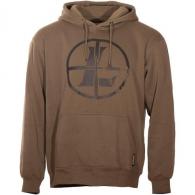 Leupold Distressed Reticle Hoodie - Otter - Medium - 185899