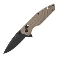 Bear & Son Zytel Slide Lock Folding Knife 2-3/4" Drop Point Desert Sand - MC-950-DS7-B