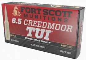 Fort Scott Munitions Rifle Ammo, 6.5 Creedmoor, 140 Grain, Lead Free, 20 Rounds Fort Scott Munitions Rifle Ammo, 6.5 Creedmoor, 140 Grain, Lead Free, 20 Rounds
