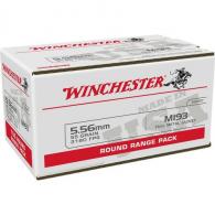 Winchester Lake City M193 Rifle Ammunition, 5.56mm, 55 Grain, Full Metal Jacket, 100 Rounds - WM193100
