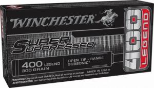Winchester Super Suppressed Rifle Ammo 400 Legend Open-Tip 300 gr. 20 rd. - SUP400