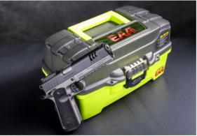 EAA GIRSAN INFLUENCER X 1911 FULL SIZE 9MM 5IN BARREL 9RD TWO TONE TUNGSTEN/BLACK WITH TACKLE BOX 39 - 391501 EAA GIRSAN INFLUENCER X 1911 FULL SIZE 9MM 5IN BARREL 9RD TWO TONE TUNGSTEN/BLACK WITH TACKLE BOX 39 - 391501