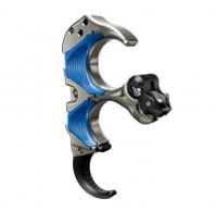 Tru Ball Aileron HBC Flex Release Blue/Quick Silver Brass 3 Finger Medium - THAF-BLQS-M