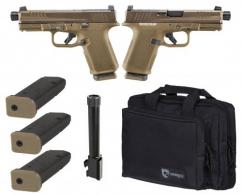 Ruger RXM Bundle 9mm Pistol 4" Threaded Barrel, Optic Ready, Two-Tone Flat Dark Earth, Range Bag, 3-15rd Magazines - 19400TACPAC