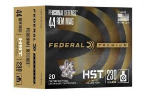 Federal Premium Personal Defense .44 Rem Mag 230gr HST Jacketed Hollow Point, 20rd Box - P44HST1S Federal Premium Personal Defense .44 Rem Mag 230gr HST Jacketed Hollow Point, 20rd Box - P44HST1S