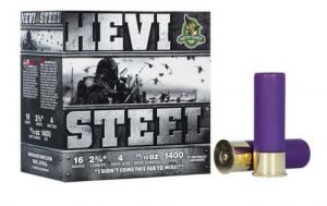 HEVI-SHOT HEVI-STEEL 16GA 2-3/4IN 1OZ #4 25 RD/BX 10 BX/CS HEVI-SHOT HEVI-STEEL 16GA 2-3/4IN 1OZ #4 25 RD/BX 10 BX/CS