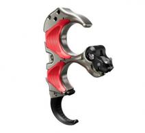Tru Ball Aileron HBC Flex Release Red/Quick Silver Brass 3 Finger Medium - THAF-RDQS-M