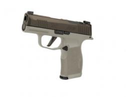 SIG SAUER P365X TWO TONE TAN 9MM Pistol 3.1" BBL 2-12RD MAGS, OPTC PLTE COVER - 365X9BXR3P2TT