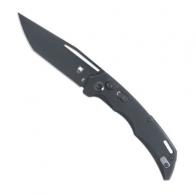 CobraTec Koa Button Automatic G10 Black Titanium coated D2 steel Tanto Blade - CTKOABLKTNS