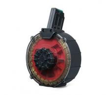 ORTHOS BLACK RIVER 30RD DRUM MAG BLACK W RED PARTS