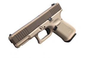GLOCK 19 GEN 5 FS TAN/BRONZE TWO TONE 9MM PISTOL 4.02" FXD 5.5lb 3-15RD MAGS