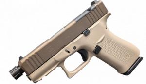 Glock 43x Mos 2 Tone Tan/bronze Threaded 9mm Pistol 3.39" 2-10rd Mags