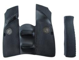Pachmayr 03952 Signature Grip Wraparound Checkered Black Rubber with Backstrap & Finger Grooves for Browning Hi-Power - 34 Pachmayr 03952 Signature Grip Wraparound Checkered Black Rubber with Backstrap & Finger Grooves for Browning Hi-Power - 34