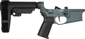 LOWER GROUP PISTOL BANSHEE ZEROED TRIGGER RIPBRACE MK4 CHARCOAL GREEN - 55CA3A1-CG