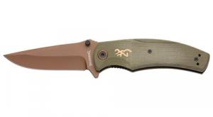TRAILSIDE - GREEN, DROP POINT, PLAIN EDGE, 3 1/2" BLADE - 3220466