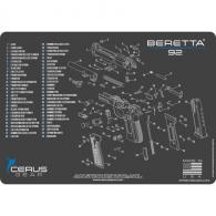 BERETTA 92 SCHEMATIC PROMAT - CHARCOAL GRAY/CERUS BLUE - HM-BER-92-SCH-GRY