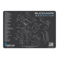 BROWNING BUCKMARK SCHEMATIC PROMAT - CHARCOAL GRE - HM-BRN-BUCK-SCH-GRY