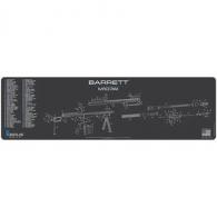 BARRETT M107A1 SCHEMATIC MAGNUM GUN MAT - CHARCOAL GRAY/CERUS BLUE, 14" X 48" - MM-BARR-M107A1-SCH-G