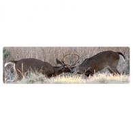 WHITETAIL BUCKS FIGHTING WILDLIFE MAGNUM GUN MAT - FULL COLOR, 14 X 48 - MM-DEER-WTFGHT-LIF-F