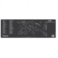 CZ SCORPION EVO 3 SCHEMATIC PROMAT - CHARCOAL GRAY/CERUS BLUE - RM-CZ-EVO-SCH-GRY