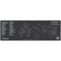 RUGER MINI 14 RANCH SCHEMATIC RIFLE MAT - CHARCOAL GREY/CERUS BLUE, 12" X 36" - RM-RUG-MINI14-RANCH- RUGER MINI 14 RANCH SCHEMATIC RIFLE MAT - CHARCOAL GREY/CERUS BLUE, 12" X 36" - RM-RUG-MINI14-RANCH-