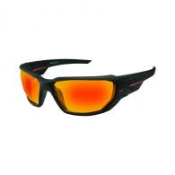 DAWSON SUNGLASSES - MATTE BLACK FRAME, RED MIRROR LENS - XDAP419