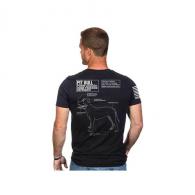 KENNEL TO COUCH PIT MEN'S T-SHIRT - BLACK, 3XL - PITBULL-TS-BLACK-3XL
