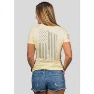 SEASONAL WOMEN'S RELAXED FIT T-SHIRT - AMERICA, PALE YELLOW, 2XL - TAMERICA-WRTS-PALEYE