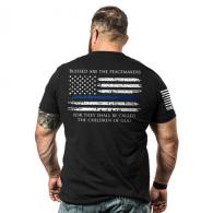 THIN BLUE LINE MEN'S T-SHIRT - BLACK, SMALL - TBL-TUSA-BLACK-S