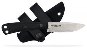 ASCENT MINI - BLACK, DROP POINT, PLAIN EDGE, 2.9" BLADE, G10 HANDLE - SKT-ASC-MINI-SW-BLKG