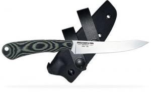 NIMROD STONE WASHED - OD / BLACK CANVAS MICARTA, PLAIN EDGE, 4.38" BLADE - SKT-NIMROD-SW-ODBLK