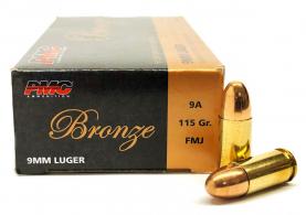 PMC 9MM Target 115 Grain Full Metal Jacket 50rd box PMC 9MM Target 115 Grain Full Metal Jacket 50rd box